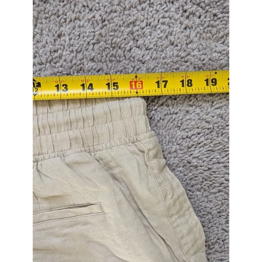 Quince European Linen Wide Leg Pants Womens Large (Fits 32x26) Driftwood NWT
